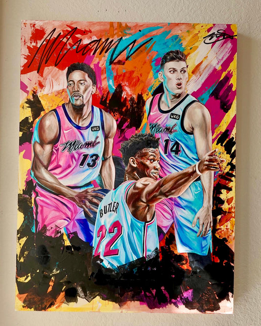 New Wave Miami Heat Artwork